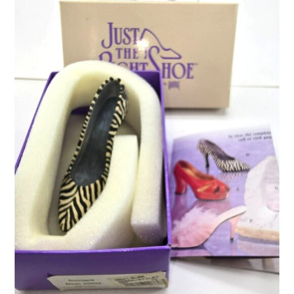 Seremgeti Just The Right Shoe Raine Zebra Stiletto Shoe Miniature Figurine PR603 - Picture 4 of 10
